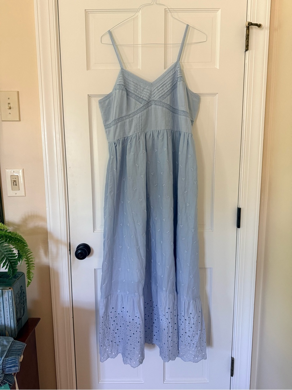 Universal Thread Light Blue Eyelet Maxi Dress